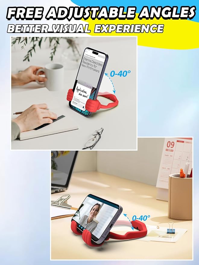 Stocking Stuffers for Teens Girls Women Cell Phone Holder: Adjustable Thumbs Up Phone Stand Gifts for Adults Kids Men Boys Teenager Wife Mom Grandma Funny Gadgets Trend Stuff Ideas Gift for Christmas