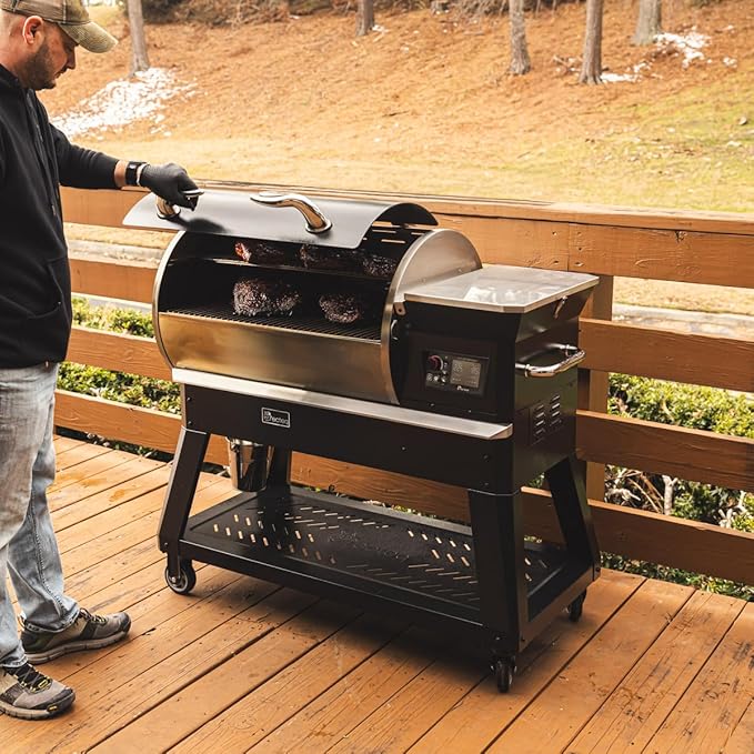 recteq Pellet Grill - Deck Boss 800, Pellet Smoker Grill, Wi-Fi-Enabled, Electric Pellet Grill, Grilling Essentials Bundle