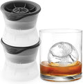 Tovolo Tennis Ice Cube Molds Pack of 2 Large Craft Ice Spheres for Cocktails Summer Drinks, Dishwasher Safe Stackable Silicone BPA Free Tennis Ice Mold Gift for Sports Fans