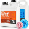 NASUBI Silicone Mold Making Kit 70.4oz,15A Non-Toxic Safe Liquid Silicone Rubber for Mold Making,4.4LB Mixing 1:1 by Weight Fast Curing Silicone Rubber for DIY Handmade Soaps, Candles, Resin Molds