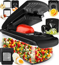 Fullstar The Original Pro Chopper - Vegetable Chopper and Spiralizer, Food Chopper with Container, Fruit Slicer, Kitchen Gadgets & Accessories, Home Essentials (8 in 1, Black)