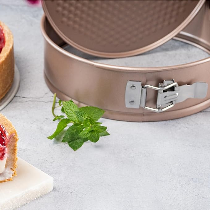 HAPPIELS Non-Toxic Nonstick 10-Inch Round Springform Cake Pan 3-inches deep | Cheesecake Leak Proof Baking Pan