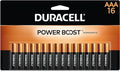 Duracell Coppertop AAA Batteries with Power Boost Ingredients, 16 Count Pack Triple A Battery with Long-lasting Power, Alkaline AAA Battery for Household and Office Devices