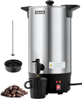 VEVOR Commercial Coffee Urn, 60 Cup 9 L Hot Beverage Dispenser with Dripless Faucet, Quick-Brewing Stainless Steel Large Commercial Coffee Maker, for Catering, Business, Party, Church & Restaurant