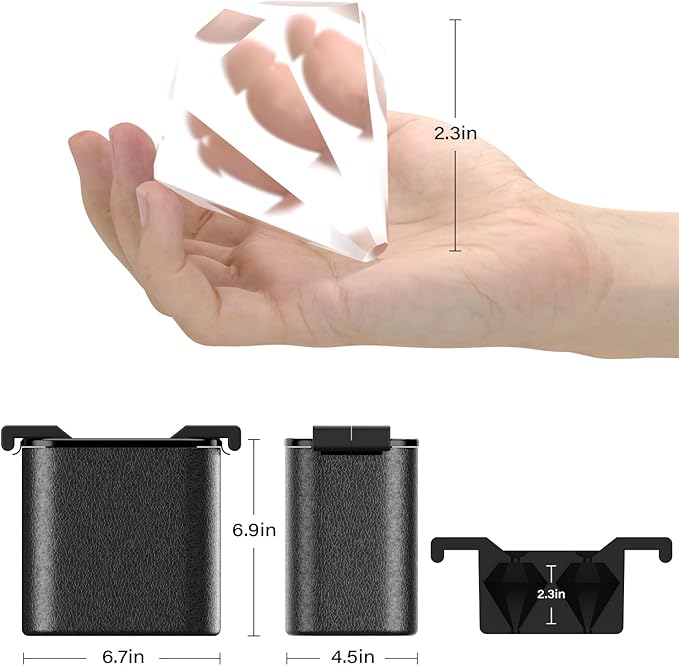 Clear Diamond Ice Cube Tray: Crystal Clear Ice Maker - Large Diamond Shape Ice Cube Maker for Whiskey Cocktails Bourbon