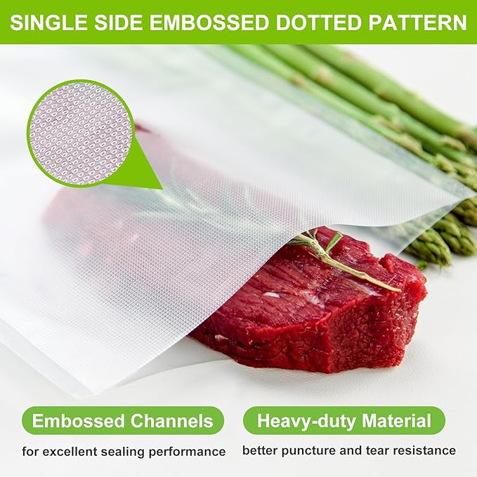 MAGIC SEAL Vacuum Sealer Bags, 3 Rolls 12’’ × 16.4’ Textured Vac Seal Bags for Food Storage, Sous Vide and Meal Prep, BPA Free, Commercial Grade - NOT Work with MAGIC SEAL MS175 Vac Sealers