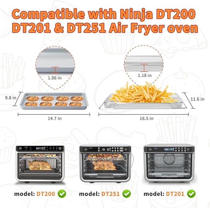 Non-Stick Ceramic Baking Sheet Set of 2, 15 * 10 inch Naturally Slick Ceramic Coating - Non-Toxic, PTFE & PFOA Free - Perfect for Baking, Roasting, and More (Baking Sheet-2 Pcs)