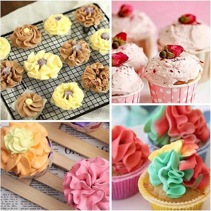 GOTOTOP Russian Piping Tips Set 13 Pcs Russian Icing Piping Nozzles Tips Pastry Cake Buttercream DIY Decor Baking Tool