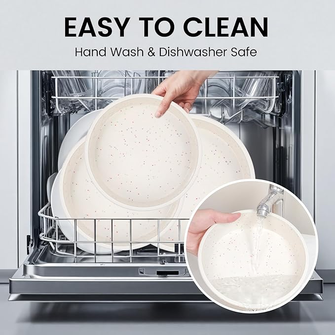 Vinino 10 Inch Silicone Round Cake Pan with Metal Reinforced Frame, Nonstick Silicone Springform Pan for Baking Suitable for Making Layers, Cheese & Chocolate Cakes