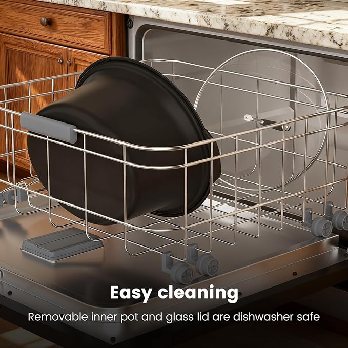 HOMECOOKIN Slow Cooker, Extra Large 10 Quart Digital Programmable Slow Cookers with Timer, Dishwasher Safe Glass Lid & Crock, Kitchen Appliance for Families and Gatherings, Stainless Steel