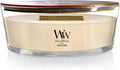 WoodWick Vanilla Bean Holiday Candle Gifts for Women and Men, 16 oz Ellipse Candle with Crackling Wick