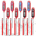 8 Pcs Meat Food Thermometer Food with Probe Water Liquid Instant Read Digital Thermometer Kitchen Cooking Supplies for Cooking BBQ Milk Yogurt (Red,Black,Pink,Blue)