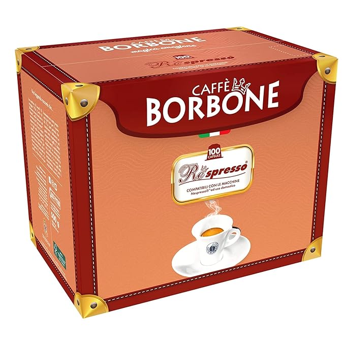 Caffè Borbone Blue Blend Nespresso Compatible Espresso Coffee Pods, 100 Count Espresso Pods