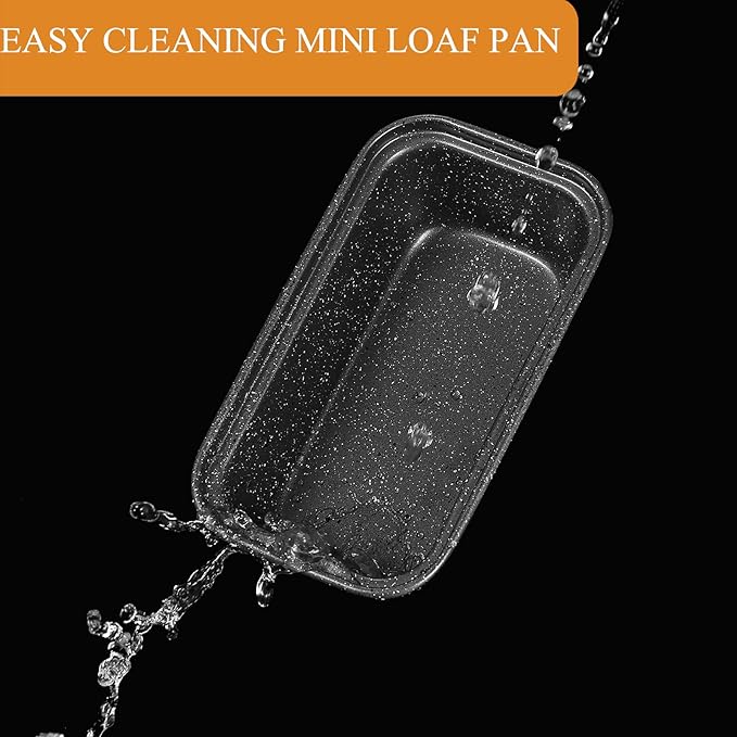 Mini Loaf Pan, 6x3 Inch Nonstick Bread Pans for Baking, Oven & Air Fryer Safe Small Banana Bread & Meatloaf Pan, Carbon Steel Baking Tins for Homemade Bread (Mini Loaf Pan(3-pack))