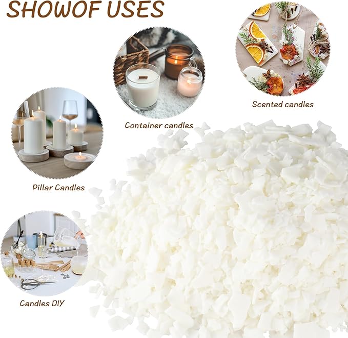 Pure Soy Wax for Making Candle - Pure Nature DIY Soy Wax Flakes -20 Pound Bag…
