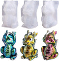 LET'S RESIN Dragon Resin Molds, Hear, Speak, See No Evil 3 Pcs Dragon Epoxy Resin Molds, Lively 3D Animal Silicone Molds for Epoxy Resin, Art Craft, Gift