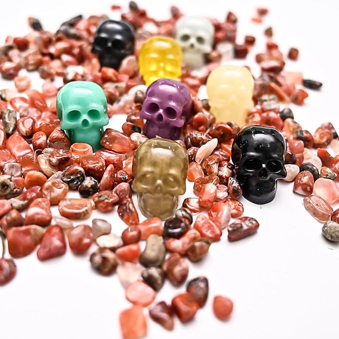 10 PCS Mini Skull Resin Molds, Halloween Silicone Molds for Epoxy Resin Casting Arts Crafts, Little Skull Molds for Keychain Bracelet Earrings Jewelry Cute Candle String Lights Making Halloween Decor