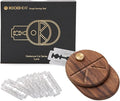 Bread Lame Dough Scoring Tool with 5 Feather Blades, Sourdough Scoring Tool with Storage Box, Scoring Knife for Bread Baking, Dexterous-Cut Series Lame Bread Tool (LUNA)