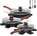 Vinchef Pots and Pans Set Non Stick, 12pcs Induction Cookware Set, Non Stick Frying Pans with Lid, Non Toxic Kitchen Cookware Sets, Pan Sets for Cooking, PFAS and PFOA Free