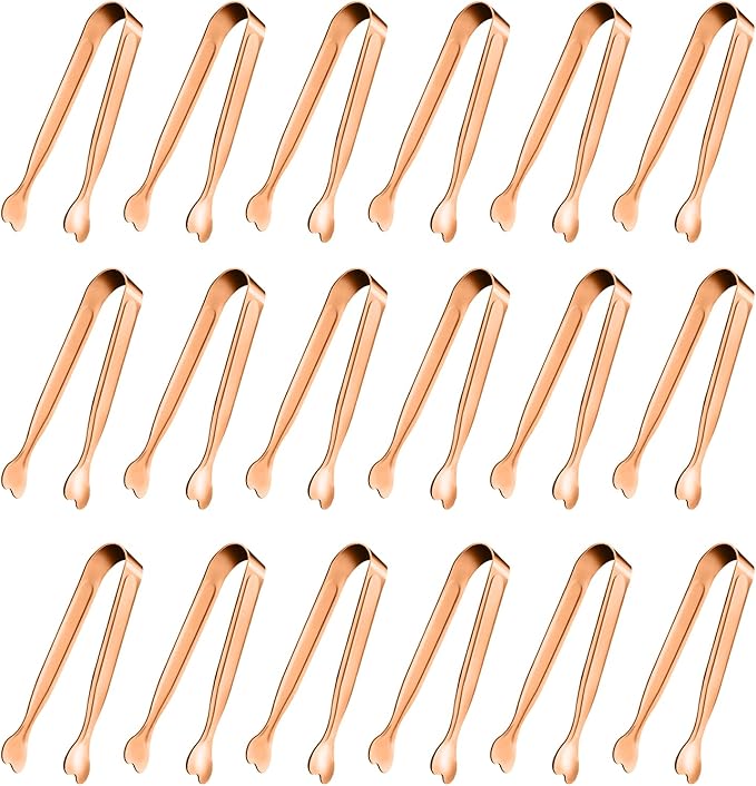 Mini Serving Tongs, Anytrp 18-Packs Stainless Steel Sugar Tongs, 4.3inch Ice Tongs Kitchen Tong Appetizers Tong for Coffee Bar, Tea Party, Desserts Party, Sugar and Ice Bucket