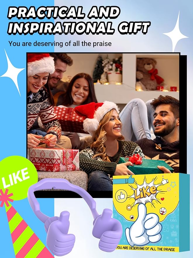 Christmas Stocking Stuffers for Teens Adults: Funny Gifts for Women Men Girls Boys Thumb Up Cell Phone Stand Holder Novelty Gadget for Mother Mom Wife Kid Dad Girlfriend Birthday Trendy Stuff Ideas