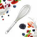 Starpack 'Whip it Good' Silicone Whisk for Nonstick Cookware - Non Scratch Whisk Heat Resistant 600°F - Kitchen Whisks for Cooking, Baking & Stirring - Silicone Coated Durable Rubber Egg Whisks