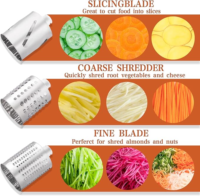 HOMER Slicer Shredder Attachment - Fits All Models of KitchenAid Stand Mixer - Premium Stainless Steel - Time-Saving Accessories for Cheese Grater(Light Green)