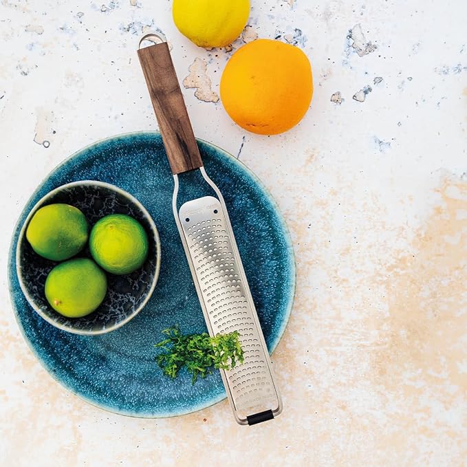 Microplane Master Series Wood Handle Stainless Steel Zester Grater