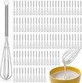 Baderke 100 Pcs 6 Inch Mini Whisk Bulk Small Whisks for Cooking 304 Stainless Steel Tiny Whisk for Baking, Whipping, Beating Eggs, Mixing Sauces, Blending Ingredients
