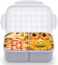 MISS BIG® Bento Box,Bento Box Adult,Lunch Box,Leak Proof Lunch Containers,No BPAs and No Chemical Dyes Bento Lunch Box,Dishwasher and Microwave Safe Lunch Containers for Adults(1900ml Gray)