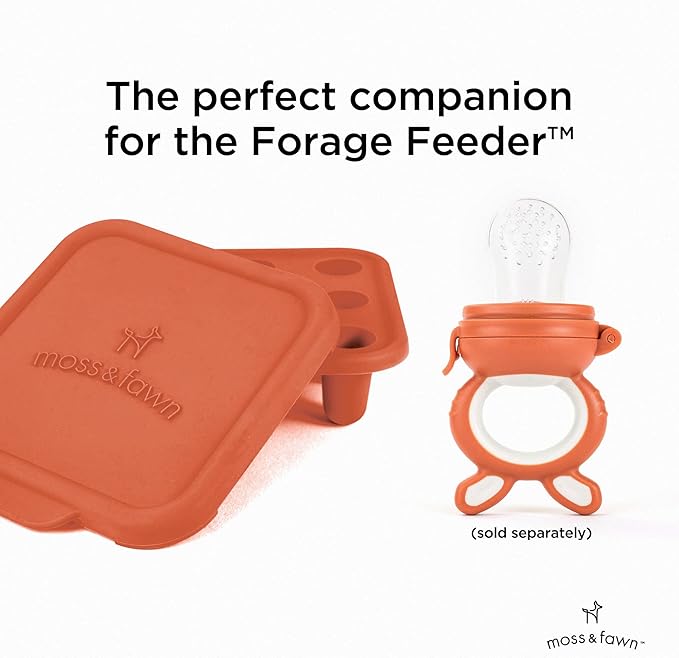 Moss and Fawn Ice Cube Tray - Forage Feeder Freezer & Teething Popsicle Mold for Breast Milk, Formula, Bone Broth, Purees, & Baby Food - BPA, Lead, & PVC-Free - Terracotta