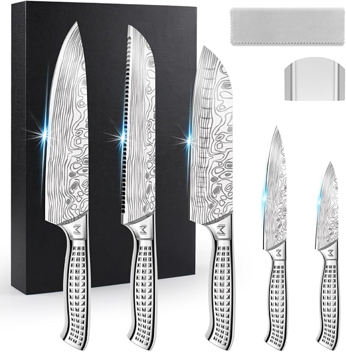 7PCS Kitchen Knife Set,Professional Knife Knives,High Carbon Stainless Steel Kitchen knives Design,Knife Set for Family,Friends,Father's Day Gifts