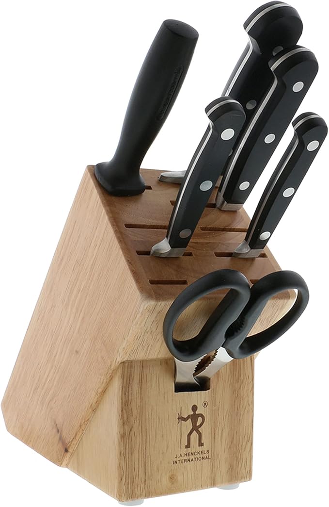 HENCKELS Classic Razor-Sharp 7-Piece Knife Set, Chef Knife, Bread Knife, German Engineered Informed by 100+ Years of Mastery