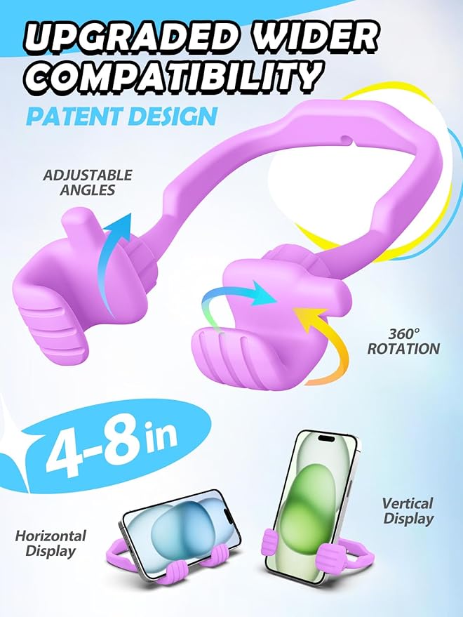 Stocking Stuffers for Teens Girls Adults Cell Phone Stand: Upgrade Adjustable Thumbs Up Lazy Phone Holder for Desk Cool Gadgets Fun Birthday Gifts Ideas for Kids Teenager Women Gifts for Christmas