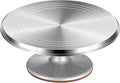 Puroma Aluminium Alloy Rotating Cake Turntable 12'' Revolving Cake Stand with Non-slip Silicone Bottom, Ideal Cake Decorating Supply for Cake Decorations, Pastries and Cupcakes