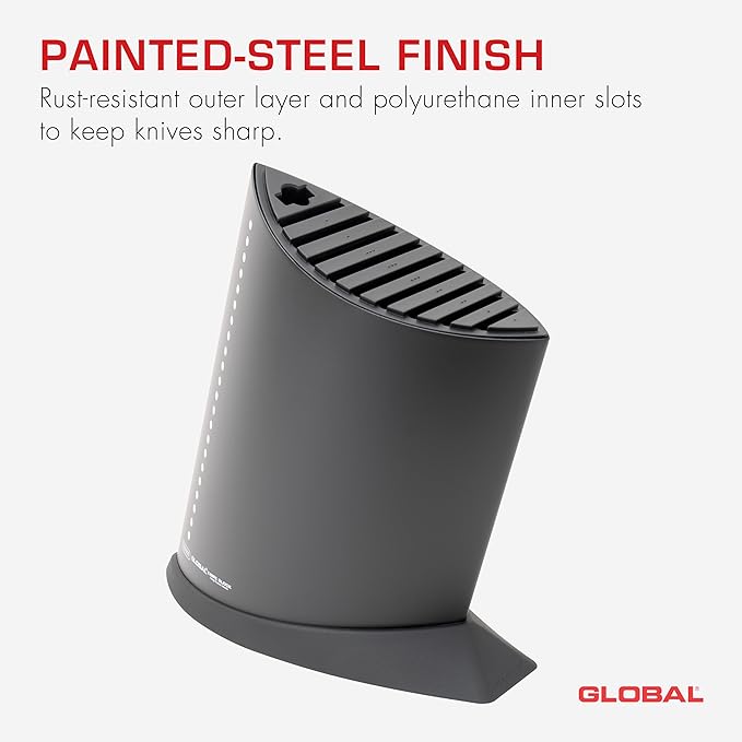 Global GKB-52/CB, 10 Slot Knife Block, Black