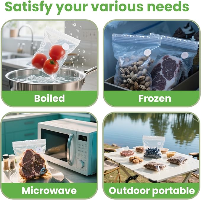 Reusable Vacuum Seal Bags for Food,Food Vacuum Sealer Bags Medium Size 30 Packs