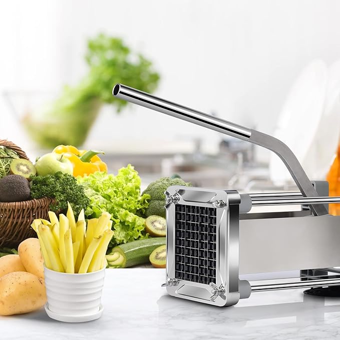 French Fry Cutter, Sopito Professional Potato Cutter Stainless Steel with 3/8-Inch Blade Great for Potatoes Carrots Cucumbers