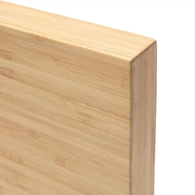 Coninx Magnetic Knife Holder with display stand, Double Sided Strong Magnetic Knife block for Kitchen counter top, Universal empty storage Organizer Block (Bamboo Wood)