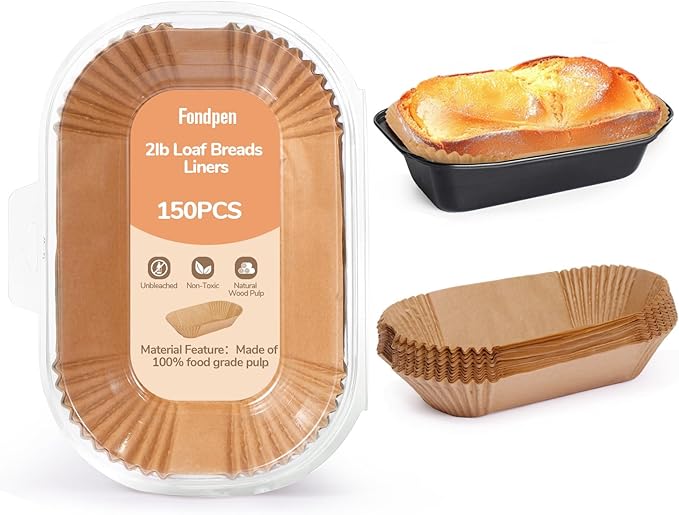 Loaf Pan Liners,2lb Loaf Pan Liners for Baking Bread 9x5, Loaf Pans Parchment Liners,150pcs Non-Stick Parchment Paper for Loaf Pans,Loaf Liners for Baking