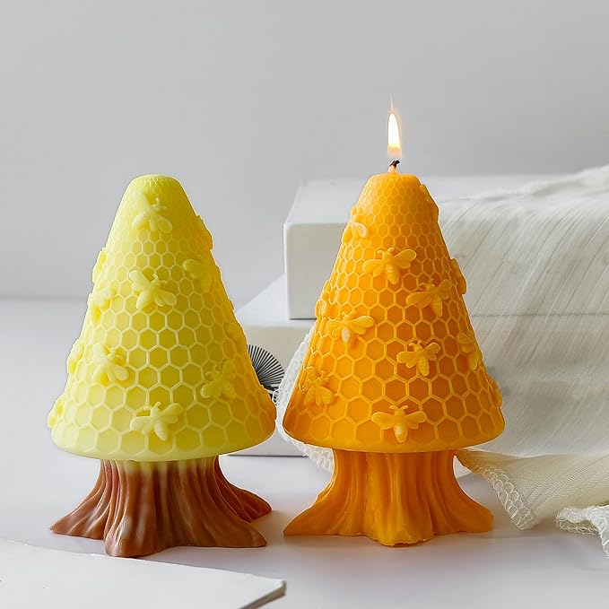Honeybee Honeycomb & Animal Candle & Resin Casting Molds - 3D Silicone Molds for Candle Making & Jewelry Resin Craft Supplies