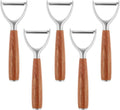 5Pcs Y Style Stainless Steel Vegetable Peeler for Fruit Veggie Heat Resistant Incisive Cucumber Peeler With Solid Wood Handle for Home Kitchen Use