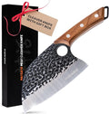 Matsato Cleaver Knife – Japanese Steel Cooking Butcher Knife for Meat & Vegetables Chopping, 5.8 Inch Kitchen Knife, Christmas Kitchen Gift for Men & Women