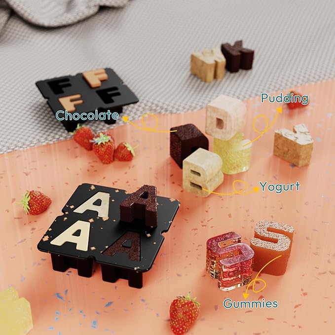 Customized Letter R Ice Cube Mold -Letter Silicone Ice Mold for Custom Ice Cube Mold and Baking Chocolate and Crafting Letter Molds, Ice Cube Molds for Cocktails & Whiskey with Custom Letters