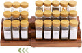 KitchenEdge Expandable Spice Rack Organizer for Cabinet, 3-Tier Shelf for Spice Organization (11” to 22”), Fits 36 Spice Jars, Seasoning and Pantry Storage, Non-Slip Feet, 100% Acacia Wood
