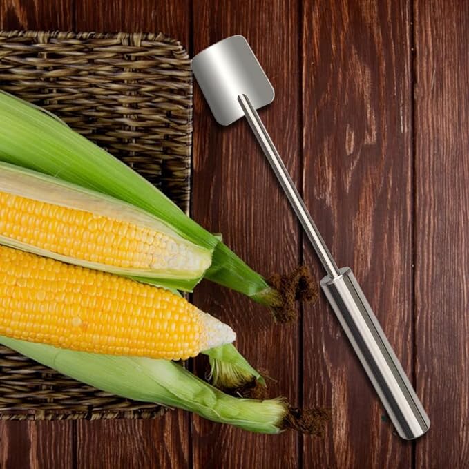 Easy Clean Corn Cob Peeler, 2025 New Corn Peeler for Corn on the Cob, Upgrade Corn Cob Stripper Corn on the Cob Remover, Stainless Steel Corn Stripping Tool for Home Kitchen and Restaurant Chef (3)