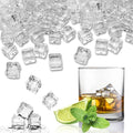 Fake Crushed Square Ice Cubes Artificial Acrylic Crystal Diamonds for Vase Fillers,Table Scatter, Party Favor, Wedding Decoration, Photography Props, Food Display (square-10MM/0.39 in 200 pcs)