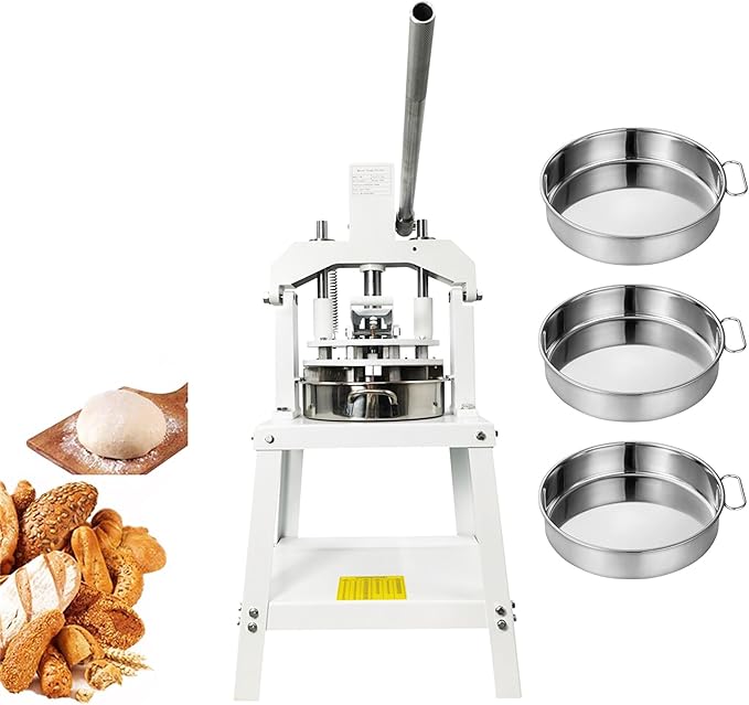 INTSUPERMAI Commercial Dough Divider Cutter3.81oz-20.3oz Equal Dough Dividing Machine Manual 10PCS Hydraulic Dough Divider Cutting Machie Heavy Duty Quantitative Partition Bakery Machine