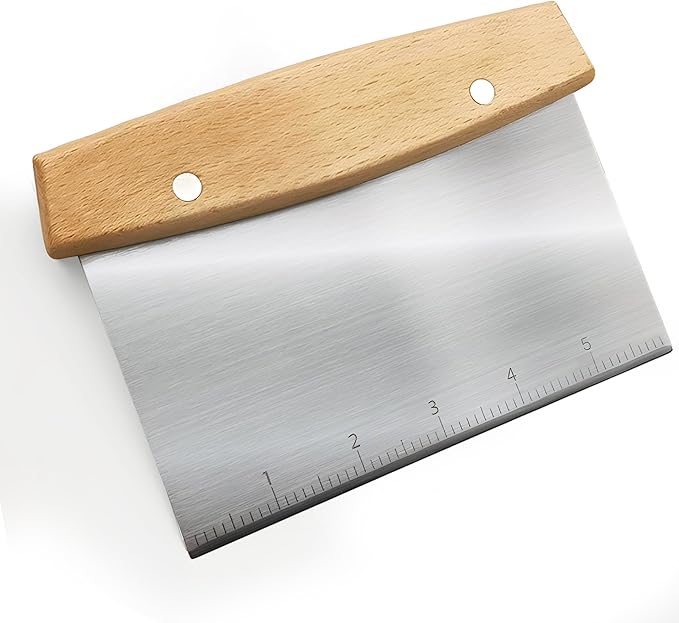 Medium Grill Spatula – Metal Spatula with Wooden Handle & Beveled Edges, Heavy Duty Flat Top Turner for Skillets, Griddles & Grills, Smash Burger Flipper, Stainless Steel Cooking Tool (Style 05)
