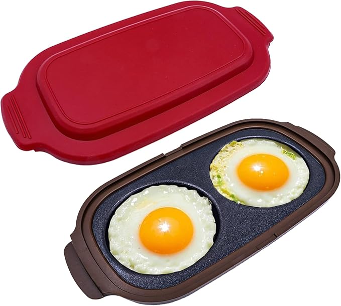 Microwave Egg Cooker - Egg Cooker Microwave, Multi-use Microwave Egg, Cooker & Poacher for Breakfast Sandwiches, Save Time,Portable,Microwave Egg Fryer for Home,Travel,Gifts(Red)